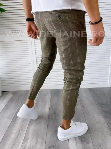 Pantaloni barbati casual regular fit in dungi B1858 12-5 E~